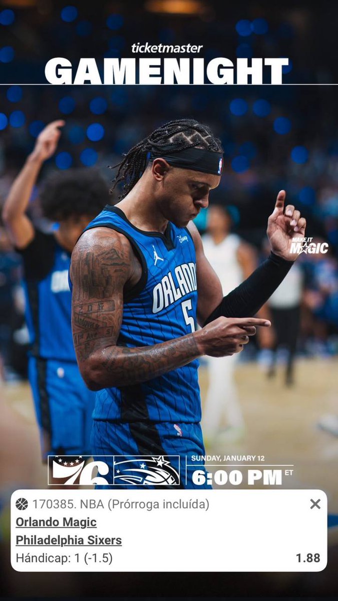 Grupo_LATAM's tweet image. ⚠️ APUESTA DE @NbaProArg

⏭️ ORLANDO MAGIC HÁNDICAP -1.5 (GANA POR 2 O MÁS PUNTOS) ⛹️‍♂️

🔋 Stake 7
🔝 Cuota x1.88 en 888Starz 😘🥇
🔼 Cuota x1.86 en WinCasino 😘

 Sin Embiid, sin Martin (un tirador fundamental) me gusta mucho esta apuesta, Orlando de local es fuerte, y es un…