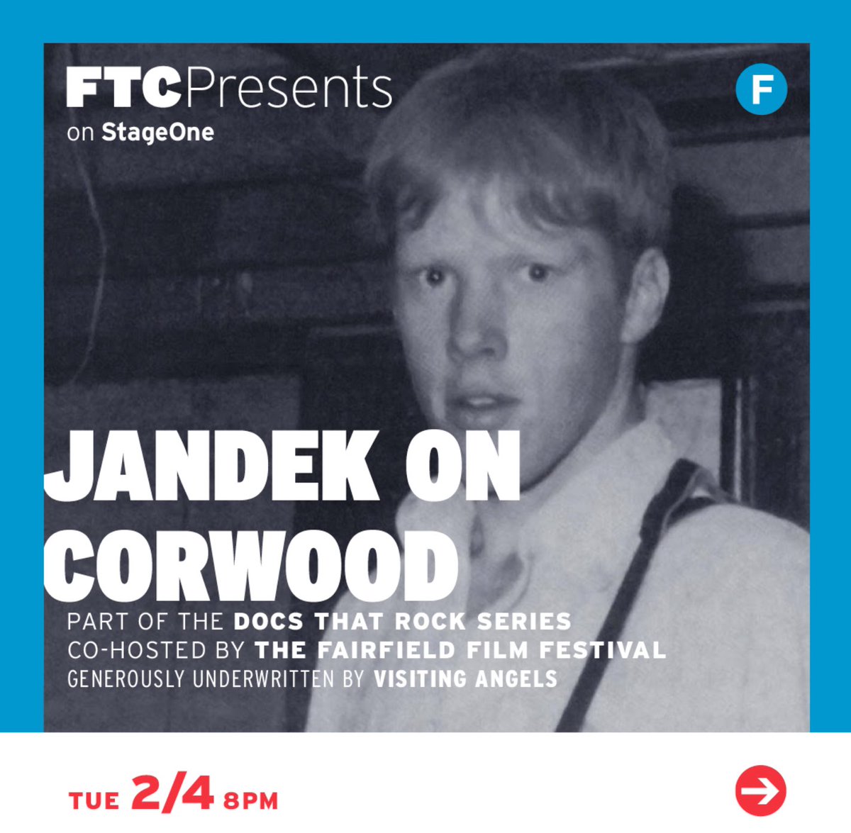 a monthly series of off-the-beaten-track music documentaries and on February 4 we'll be screening JANDEK ON CORWOOD in StageOne! 🎥 🎸

🎫 Visit fairfieldtheatre.org to get your tickets today!

 #DocsThatRockFilmSeries #Jandek #DocsThatRock #FairfieldTheatreCompany #rockdoc