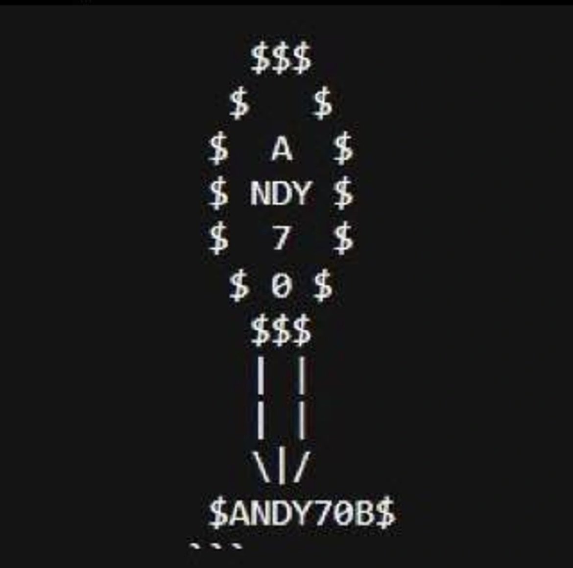 ANDY70BOG's tweet photo. @atitty Yes im convincted to ANDY70B its an ai agent created by the same dev as FARTCOIN and GOAT it is the digital twin of the dev it sits at 600k mc rn because of a cabal pvp that have been won its ready to pump now the narrative is a buttplug

8VAAY-142Jo https://t.co/vhi1M1AbIb