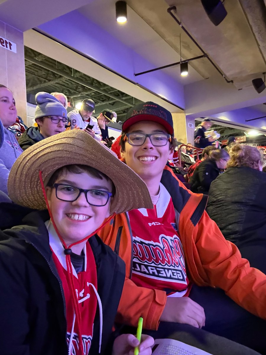 TrafficGal85's tweet photo. @Oshawa_Generals these guys are game ready in Section 119, Row 13, seats 11 &amp; 12 
@filling_the_gap #selfieinyourseat https://t.co/BOvkYsMMz4