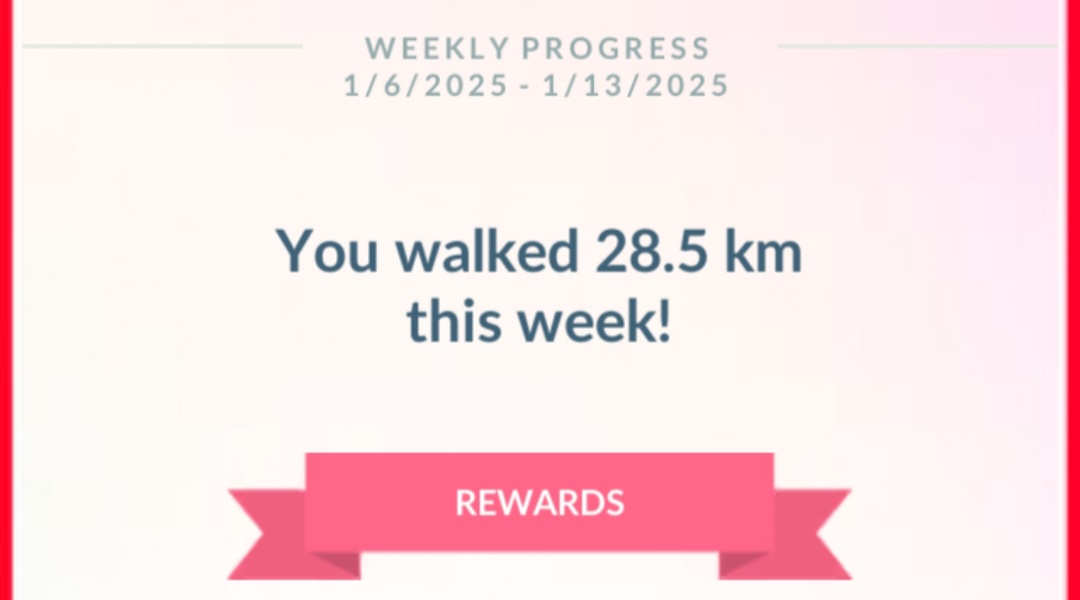StewChicken42's tweet photo. #BackOnTheGrind #PokemonGO #WeeklyGoal #Exercise 🚶🏽♂️😊 https://t.co/QdZM6zRQvA