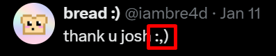 breadmods's tweet photo. are we not worth crying @iambre4d??? how come every other reply got a colon, comma, parenthese, and we didnt?? you hate your mods, admit it 😞 /j https://t.co/9eTZiEDSbX