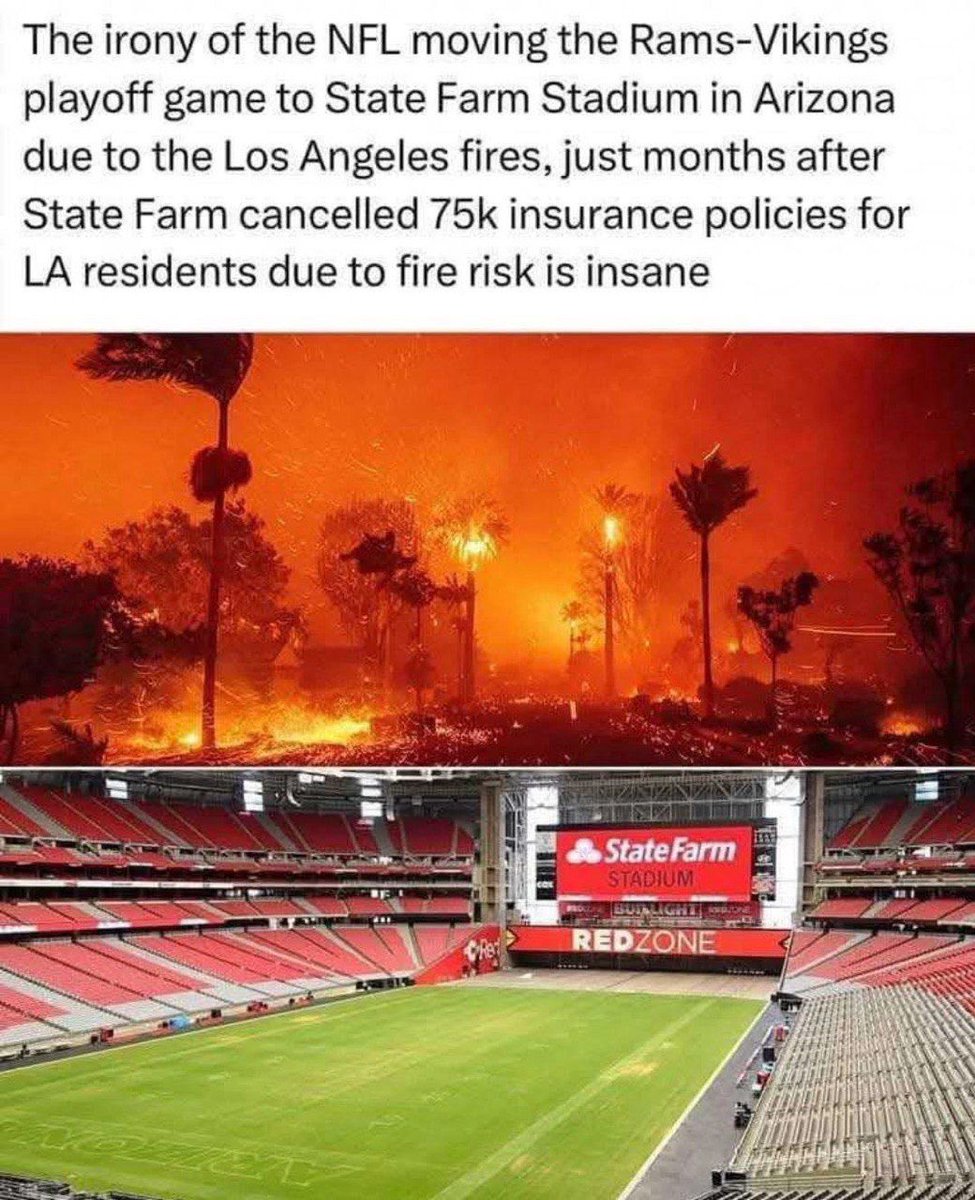 truthache68's tweet image. Like a good neighbor State Farm is Where? 🔥🤷🏽‍♂️#PalisadesFire #StateFarm #LosAngelesFire #NFLPlayoffs