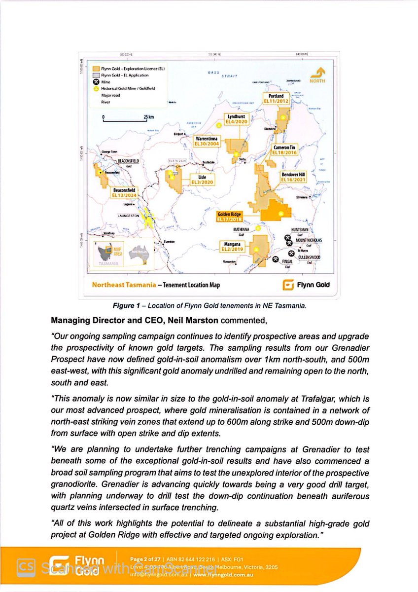 SalvadorMaurice's tweet image. $FG1 #FG1

Flynn Expands Key #Gold Targets at Golden Ridge Project, NE Tasmania

UltraFine+ soil sampling extends the significant gold anomaly at the Grenadier Prospect to over 1,000m x 500m with latest results including exceptionally high assays of up to 105ppb Au and 109ppb Au