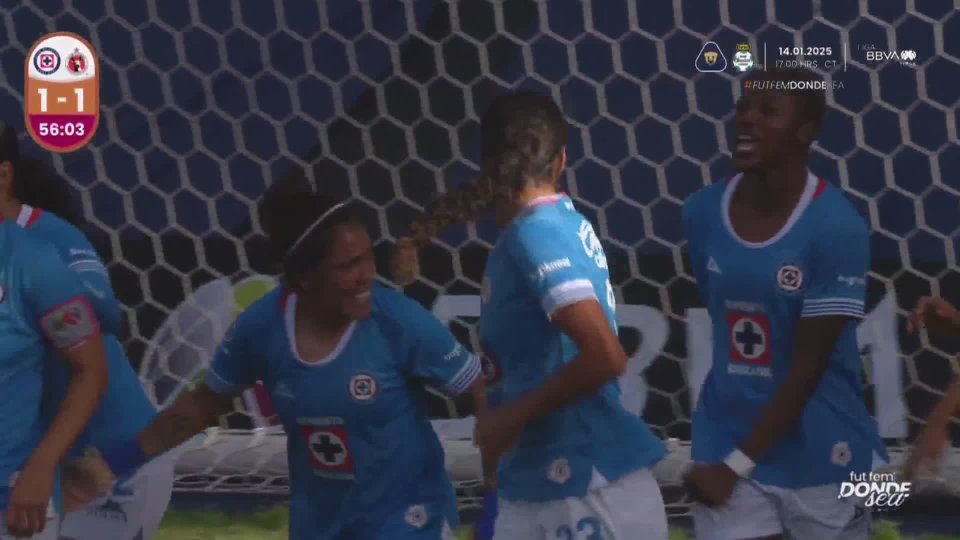 Y llegó el empate. 🔥@AerialChav marca el empate para @AzulFemenil. 🚂#FutFemDondeSea I #SomosDesafiantes⚡️