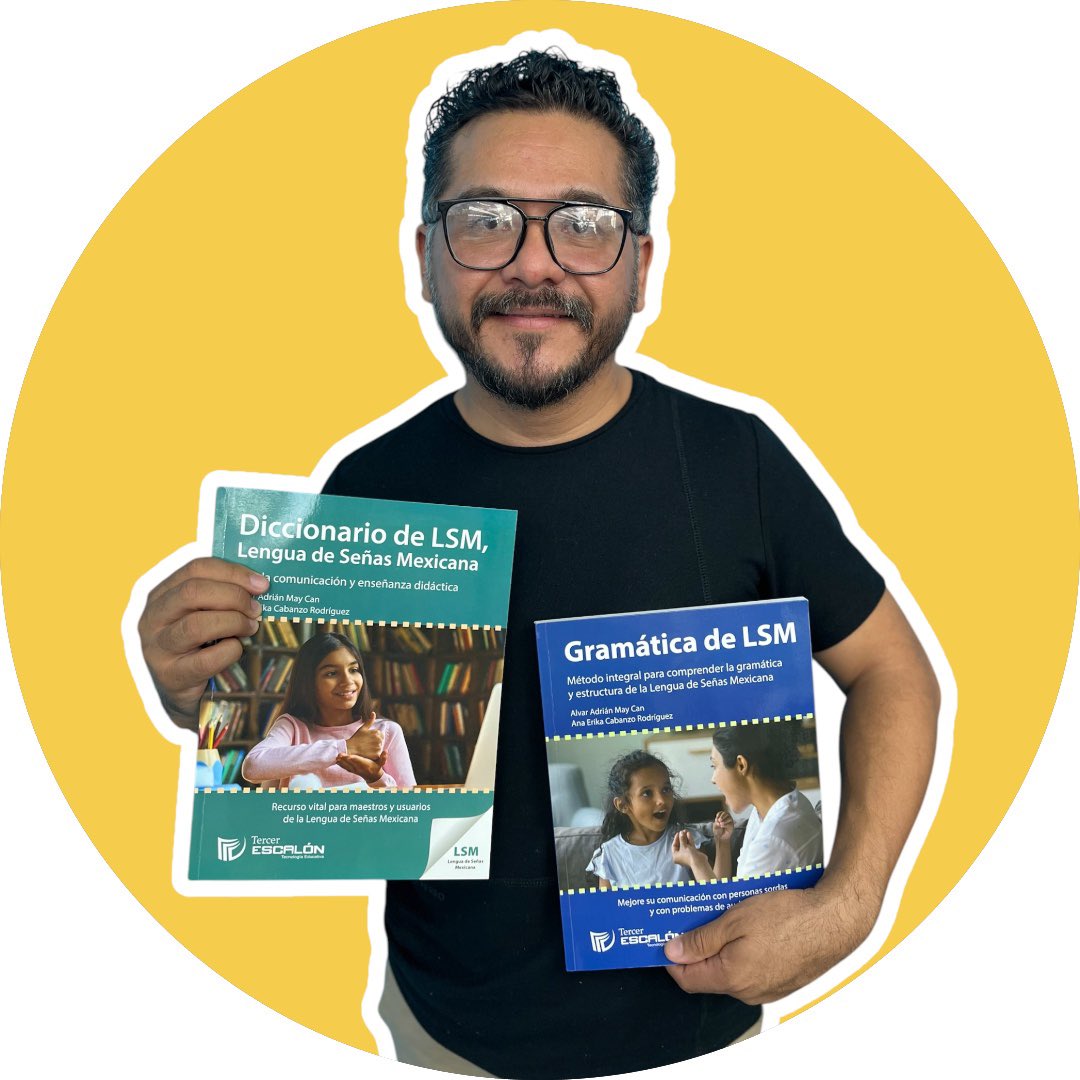 📚🤟 Nuevos libros de LSM por el maestro Álvar Adrián May Can.1️⃣ Diccionario de LSM: Aprende señas de forma práctica. 2️⃣ Gramática de LSM: Entiende la estructura de la lengua.Con apoyo de ASEY A.C. y Tercer Escalón, ideales para intérpretes, maestros y familias.
