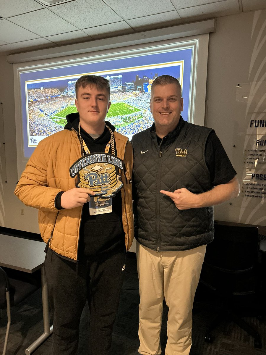 Tyler Duell 4⭐️ OT (@tylerduell18) on Twitter photo I had a great time <a href="/Pitt_FB/">Pitt Football</a> yesterday. Thank you to <a href="/CoachDuzzPittFB/">Pat Narduzzi</a> and <a href="/CoachDarveau/">Jeremy Darveau</a> for the great day.
<a href="/WCEastFootball/">WC East Vikings Football</a>
<a href="/CoachStephenWCE/">Coach Stephen</a> I had a great time <a href="/Pitt_FB/">Pitt Football</a> yesterday. Thank you to <a href="/CoachDuzzPittFB/">Pat Narduzzi</a> and <a href="/CoachDarveau/">Jeremy Darveau</a> for the great day.
<a href="/WCEastFootball/">WC East Vikings Football</a>
<a href="/CoachStephenWCE/">Coach Stephen</a>