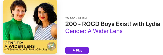 "Sasha and Stella welcome mother and advocate, to the show for an  insightful discussion about the emotional and relational dynamics  impacting boys experiencing gender dysphoria. critical work of ROGDBoys.org"

podcasts.apple.com/ca/podcast/200…