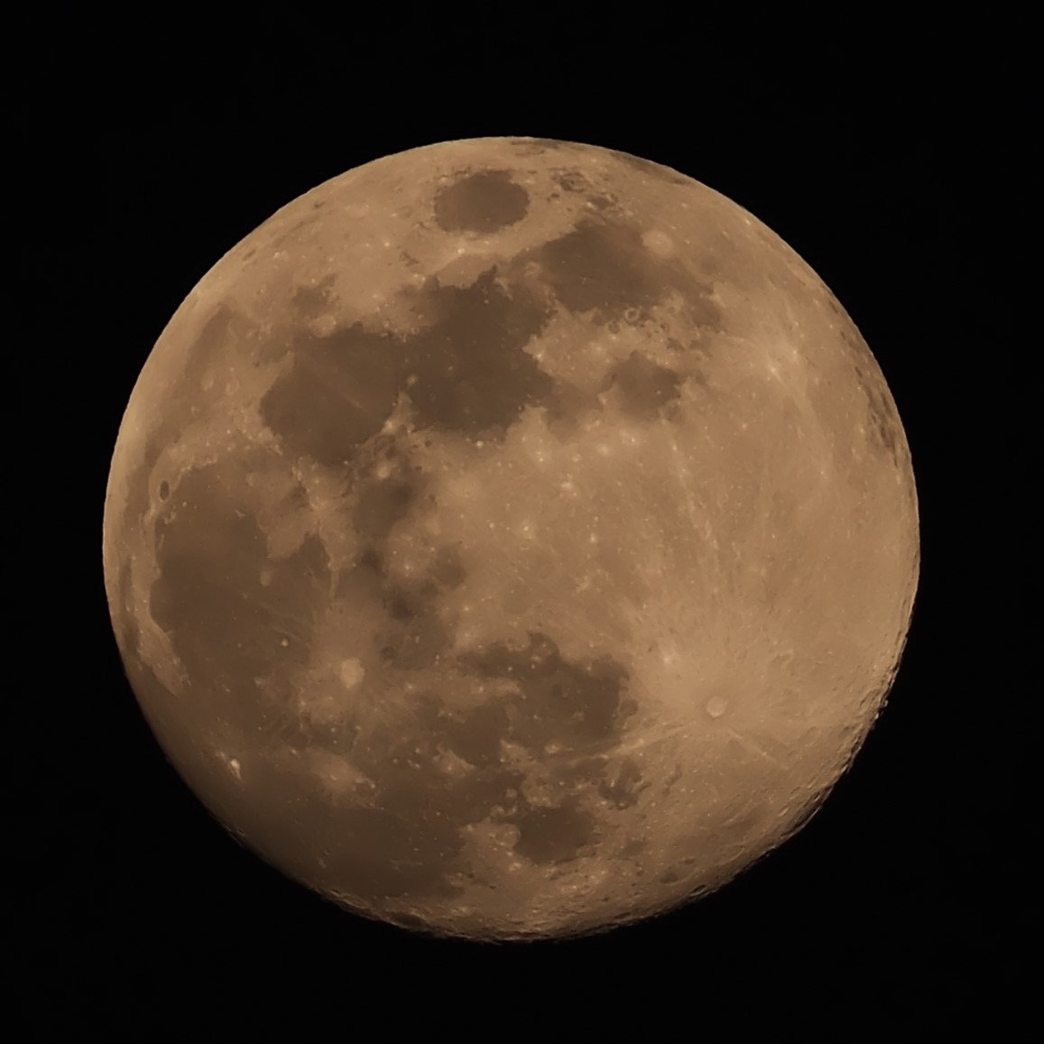 Tonights moon, 6:10PM, Cape Coral, Florida, USA