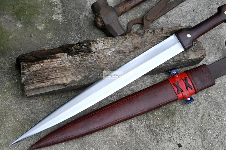 BladeEverest's tweet photo. https://t.co/CiN6gr0EeV

#KindajalSword #HandForgedSword #18InchBlade #LeafSpringSteel #HandmadeSword #Machete #CustomSword #WaterTempered #SharpenedSword #KnifeCollection #SurvivalGear #OutdoorTools #UniqueWeapons #WeaponArt #Handcrafted #HistoricalWeapons #SteelCraftsmanship https://t.co/WGQiUV0aRM