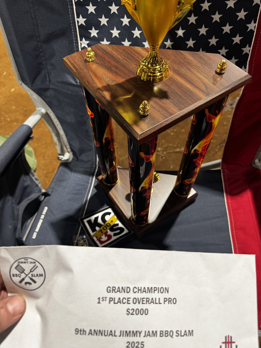 jwhardee's tweet photo. 🔥 What a weekend at the 9th Annual Jimmy Jam BBQ Slam in St. Augustine, FL! We’re heading home as Grand Champions! 🏆
3rd Chicken | 6th Ribs | 2nd Pork | 16th Brisket

🔥 Follow us for more BBQ content and tips! 🔥
#EliteBBQSmokers #BBQLife #GrandChampion #JimmyJamBBQSlam https://t.co/QGyZQFBEVX