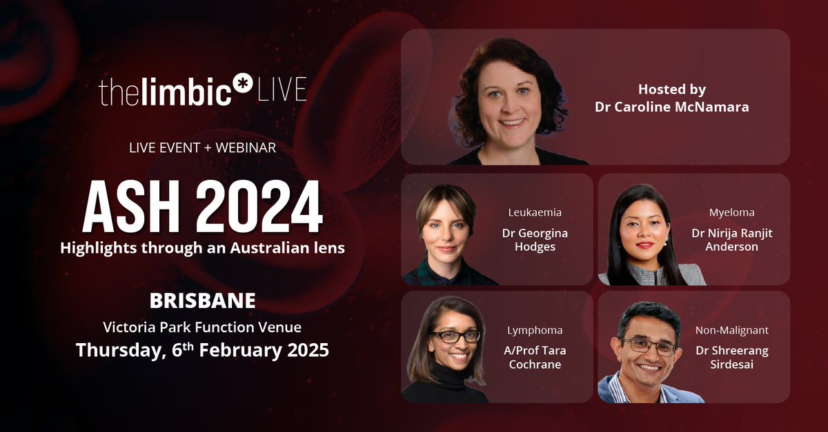 Kicking off the year in haematology education with our yearly post-ASH dinner meetings. Join our expert panel in BNE or watch online as they present the best from the conference &amp; discuss implications for local practice. REGISTER HERE: thelimbic.com/haematology/as…