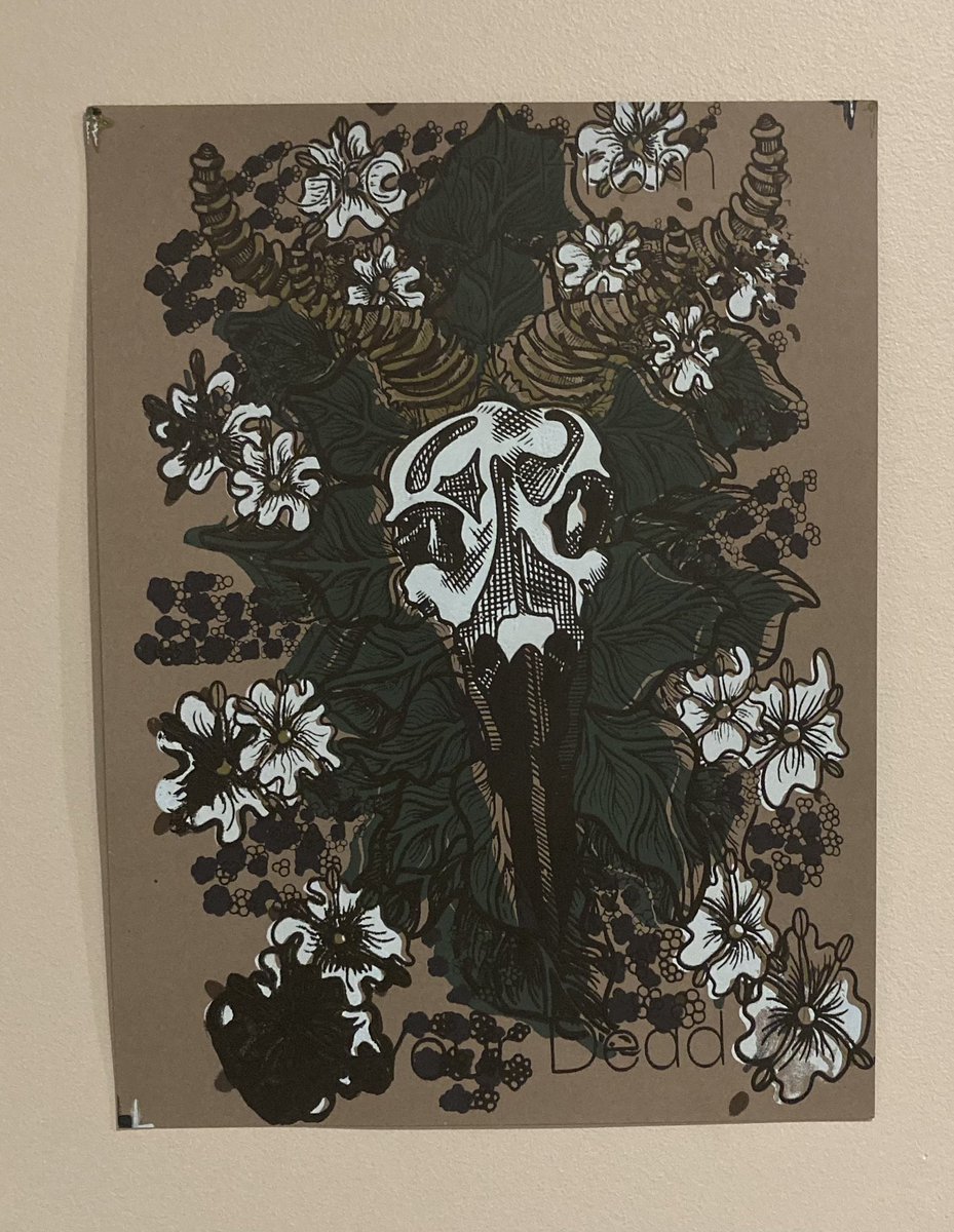 brick_meat's tweet photo. Grown From Your Dead

Two Color Runs of another screen print done on white and toned paper 

#art #ArtistOnTwitter #screenprint #screenprinting #silkprint #silkprinting #crowcore #print #traditionalart #crowskull #darkacademia #originalart #plantart #naturalart https://t.co/dn6ZM2jDmB