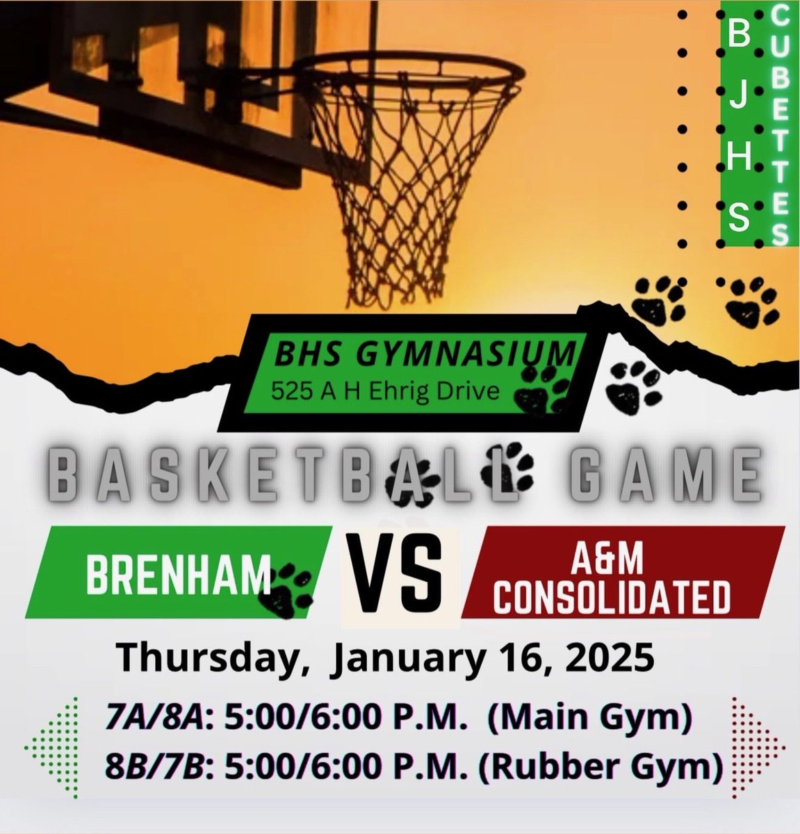 Brenham Jr. High Athletics tweet media