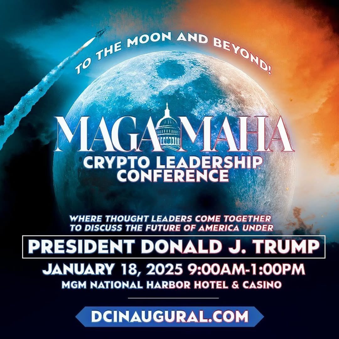 dcinaugural's tweet image. 🎉 Join us for the Premiere DC Inaugural Week 2025! 🎉

Be part of history as we celebrate President Trump’s inauguration with our exclusive MAGA MAHA &amp;amp; CRYPTO Conference: January 18, 2025

📍 Location: MGM National Harbor 

Secure your tickets now and let’s MAGA CRYPTO! 🇺🇸