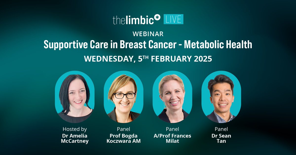the limbic (@thelimbiconc) on Twitter photo SIGN UP: thelimbic.com/oncology/suppo…
Join online as expert panel share practical insights on managing cardiovascular & bone health in breast cancer patients, focusing on MDT models of care, managing multimorbidities & more.
<a href="/bogda_koczwara/">Bogda Koczwara 🌻🌻🌻</a> <a href="/BCNAPinkLady/">BCNA</a> <a href="/BCTrialsANZ/">Breast Cancer Trials</a> SIGN UP: thelimbic.com/oncology/suppo…
Join online as expert panel share practical insights on managing cardiovascular & bone health in breast cancer patients, focusing on MDT models of care, managing multimorbidities & more.
<a href="/bogda_koczwara/">Bogda Koczwara 🌻🌻🌻</a> <a href="/BCNAPinkLady/">BCNA</a> <a href="/BCTrialsANZ/">Breast Cancer Trials</a>