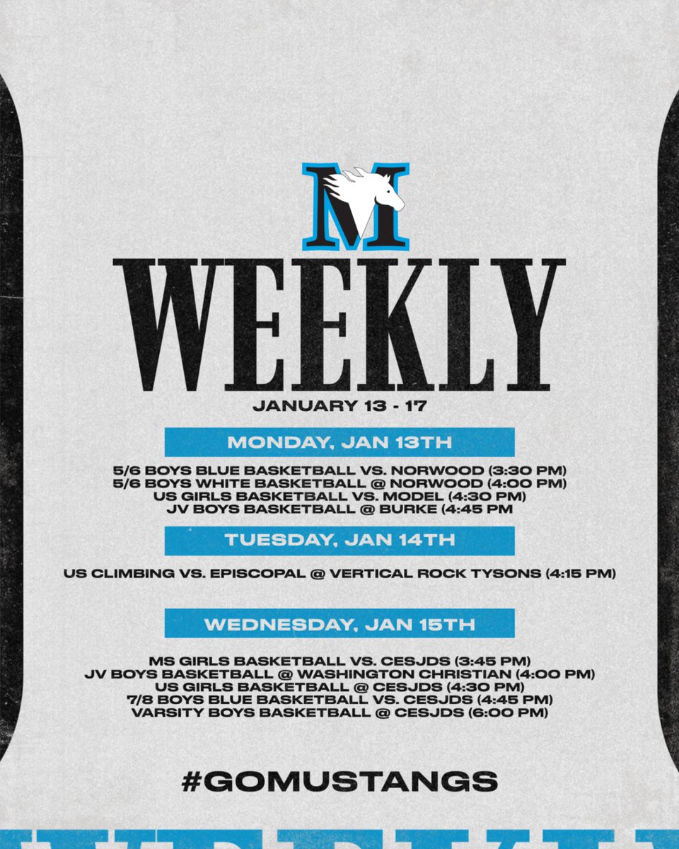 McLeanMustangs's tweet photo. This Week At #McLeanSchool  -- Go Mustangs! https://t.co/BPIBZ5wjzO