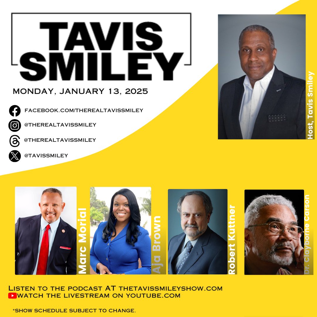 tavissmiley's tweet photo. #kbla1580 #unapologeticallyprogressive #marcmorial #ajabrown #robertkuttner #claybornecarson #lafires #altadena #neworleans #drking #mlkjr #inauguration #mlkday #blackamerica #pressfreedom https://t.co/6vZsrcZGdk