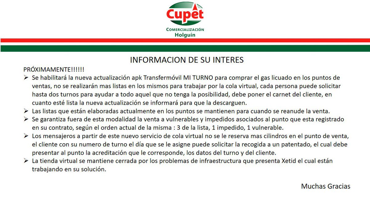 maybetanco1's tweet photo. 👀@Cubapetroleo1 en #Holguín informa sobre nuevas medidas que próximamente se pondrán en vigencia para la compra del gas licuado ⛽️ https://t.co/nVcVJh0AAJ