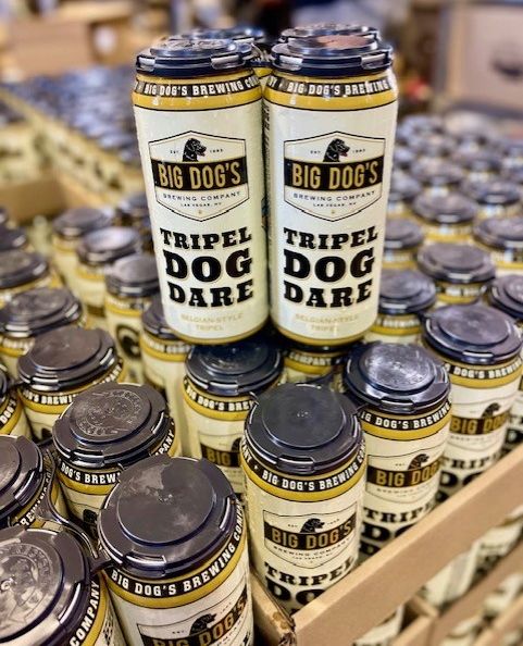 Unleash your taste buds with <a href="/bigdogsbrewing/">Big Dog's Brewing Co</a>’s Tripel Dog Dare! 

Brewed in the classic Belgian Style, this golden beauty delights with citrus, banana, and spice aromas. 🍌🍋

#NCBA #beer #craftbrewersassociation #drinklocal #belgianstyletripel #tripeldogdare #bigdogsbrewingco