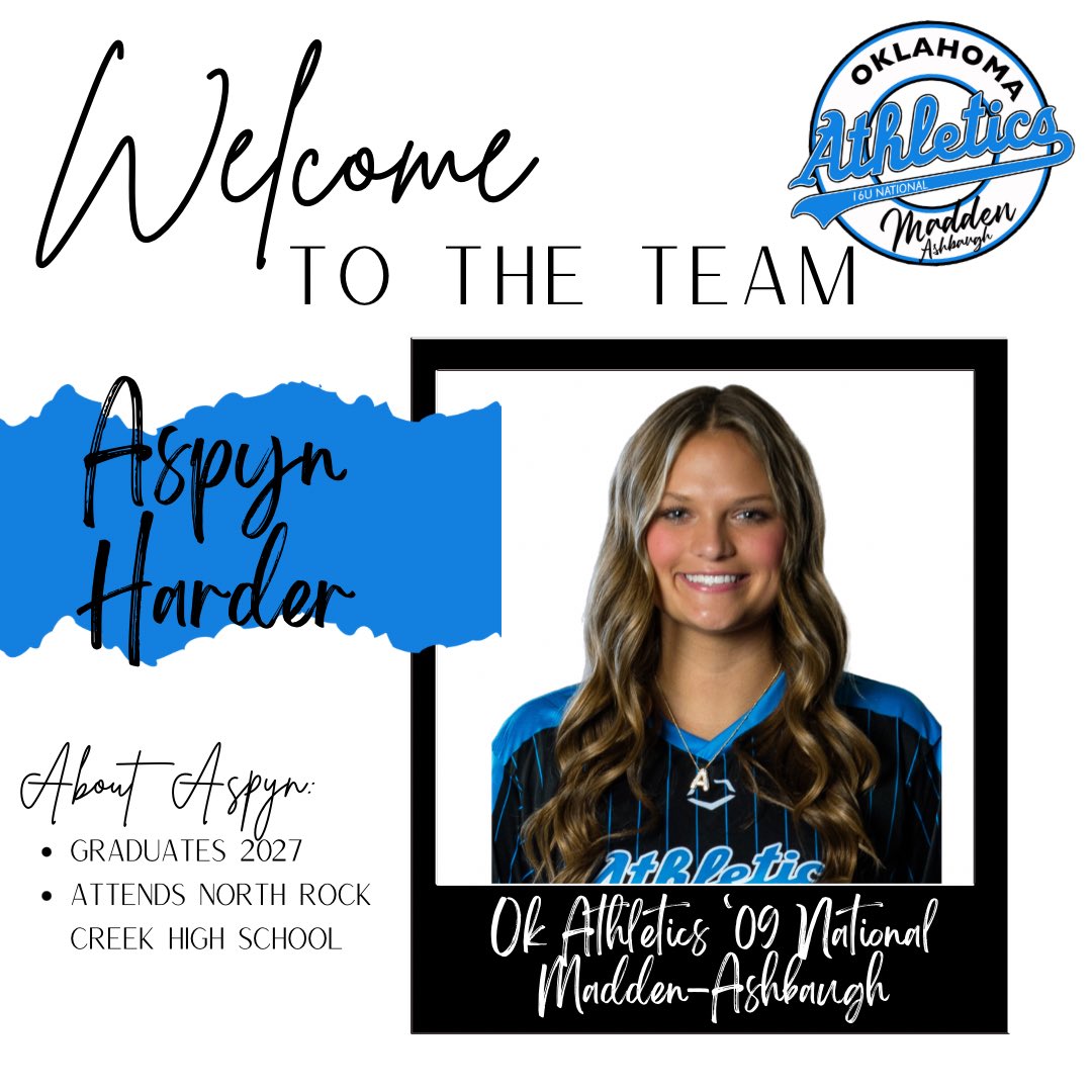 national_ok's tweet photo. We are excited to welcome ✨Maci Thain✨ AND ✨Aspyn Harder✨ to our softball family! We are so happy to have you all and what this season has to being!

#okathletics09national  #welcometothefam  #asallday https://t.co/iUeUaTbQX4