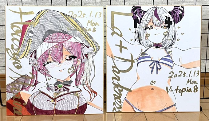 本日TRCオンリーライブ2025にて販売する色紙です♪✨

Vtuberジャンル
サイズ24.2cm x 27.2cm
お値段¥3000〜

よろしくお願いします🙇✨
 #TRCオンリーライブ 