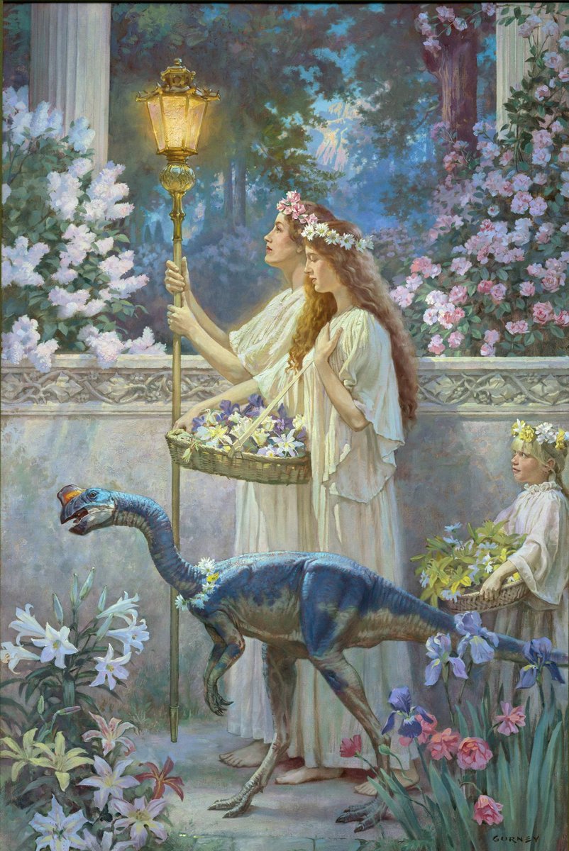 AcademiaAesthe1's tweet photo. Garden of Hope - James Gurney (detail) https://t.co/8ovXg3iWsj