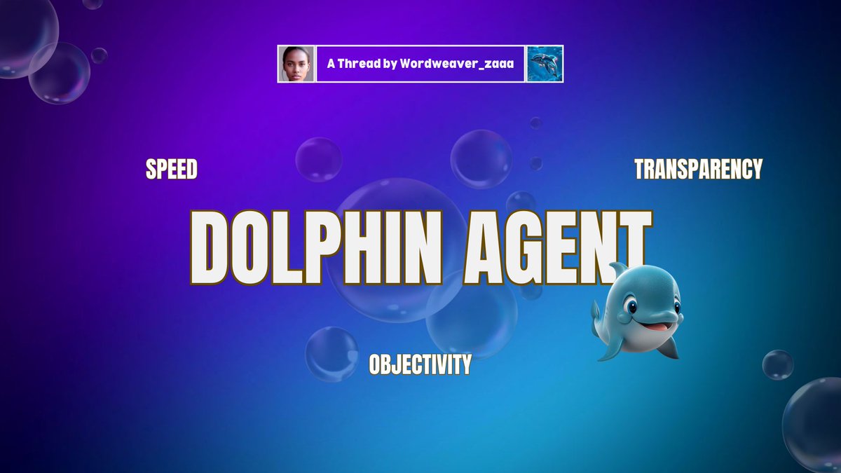 Wordweaver_zaaa's tweet photo. ► Let’s face it: traditional financial systems aren’t exactly known for being transparent
By using blockchain technology, DolphinAgent ensures that everything,
Data, transactions, and analysis is open and verifiable
No hidden agendas, no guessing games
#DolphinAgentThread https://t.co/lc8lV4TSi4