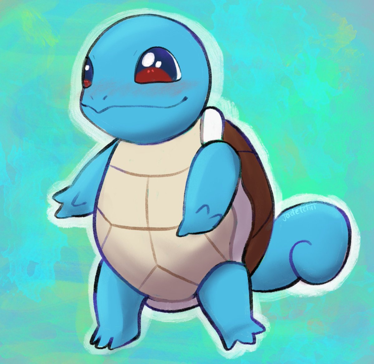 jadetchii's tweet photo. I also drew squirtle cos I’m in my pokemon era again https://t.co/XPdU46q1bx