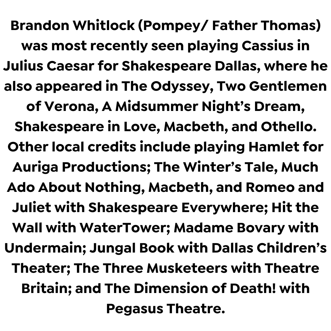 shakespearedal's tweet photo. CAST SPOTLIGHT- BRANDON WHITLOCK
#ShakespeareDallas #ShakespeareinthePark #DallasTheatre #DallasArts #VisitDallas #ThingstodoinDallas #thepeoplestheatre #WhatsaBard #SDMeasureforMeasure #MeasureforMeasure https://t.co/OW5pnIpl4R
