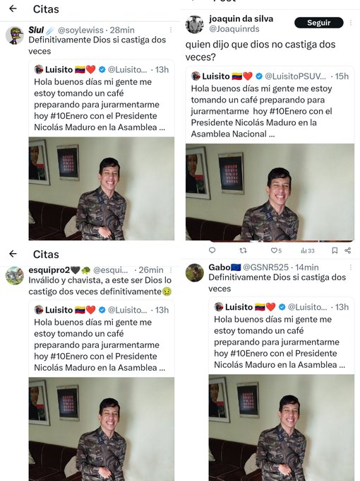 Anonymous ⚐🇻🇪 ⚐ #CloversForAssange (@yournewsanonlat) on Twitter photo Quiero expresar mi solidaridad con el jóven <a href="/LuisitoPSUV4F/">Luisito 🇻🇪❤️</a> que está siendo víctima del odio de la política venezolana. Yo tampoco comparto su ideología política. Sin embargo estás personas que atacan a esté joven un día de estos pasarán por cosas y luego dirán porque a ellos... Quiero expresar mi solidaridad con el jóven <a href="/LuisitoPSUV4F/">Luisito 🇻🇪❤️</a> que está siendo víctima del odio de la política venezolana. Yo tampoco comparto su ideología política. Sin embargo estás personas que atacan a esté joven un día de estos pasarán por cosas y luego dirán porque a ellos...