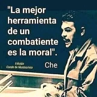 EdelEncomil's tweet photo. La Moral: constituye la mejor #herramienta de un #combatiente.
#Cuba https://t.co/AAflsQHN3s