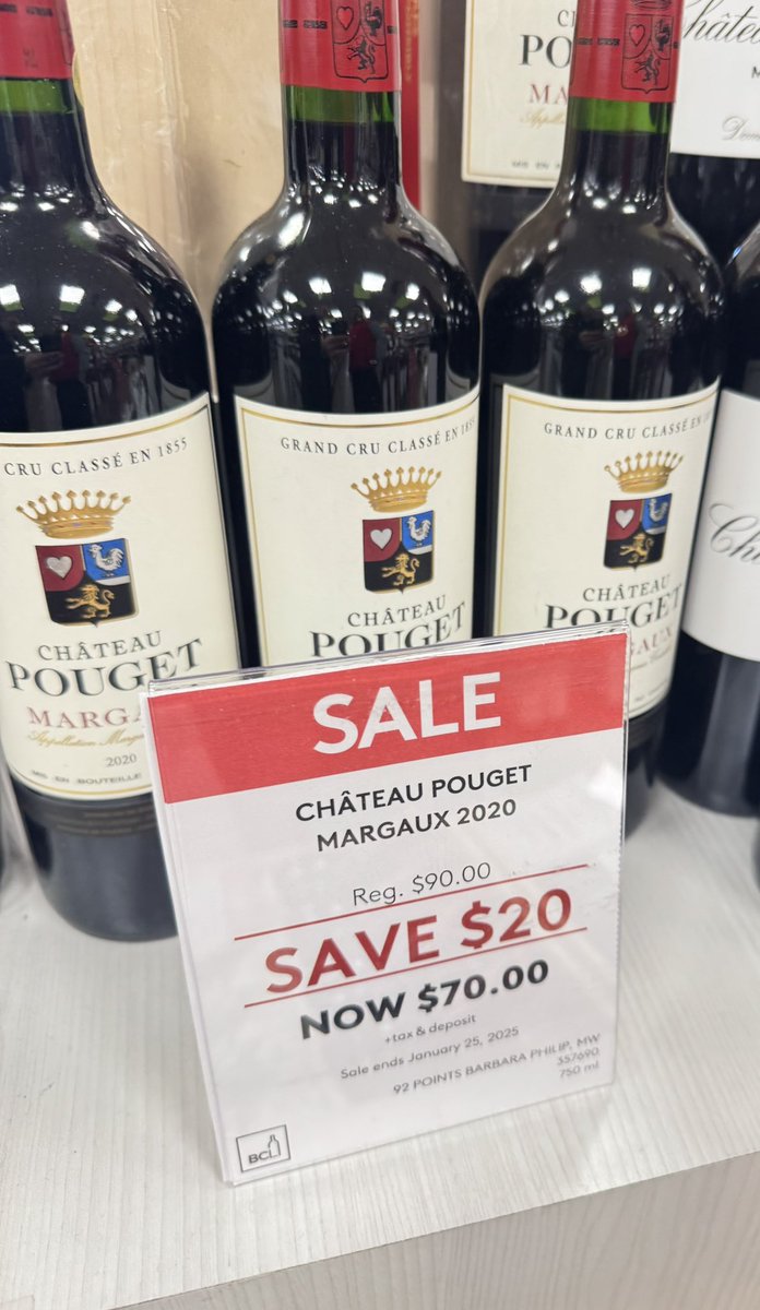 trophywinehunt's tweet image. 3 great Bordeaux wines on sale @bcliquorstores: Chateau Pouget 2020 (4th Growth), Chateau Carbonnieux &amp;amp; Chateau Ferriere (3rd Growth) all under $100. @pouget_officiel @chateaucarbonnieux @chateau_ferriere #bordeauxsales #winerecommendations #wines #winelover