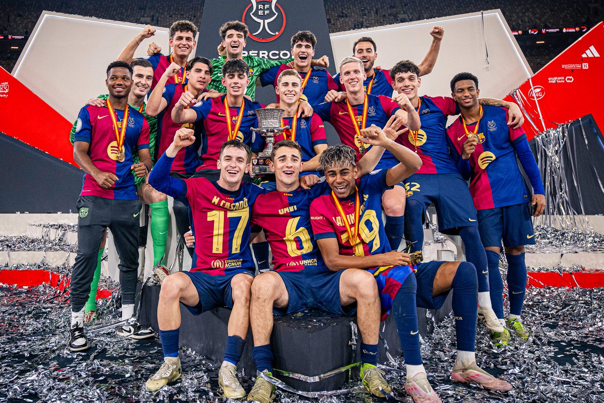 FCBarcelona's tweet photo. La Masia Boys >
#MadeInLaMasia https://t.co/N0zLceFdiR