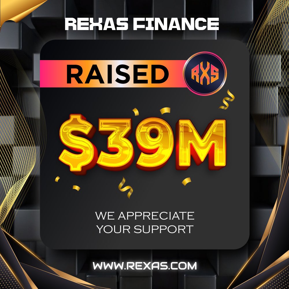 rexasfinance's tweet image. ⭐️ Milestone Achieved! ⭐️

Rexas Finance has successfully raised $39,000,000! 🚀

Thank you for your support! 👍

Buy Now: Rexas.com

#rexas $RXS #RexasFinance #crypto