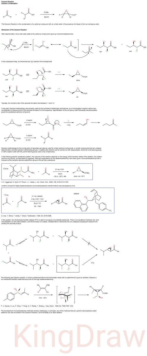 KingDraw_chem's tweet photo. #namereaction #KingDraw Darzens Reaction https://t.co/DRAbFHZF86