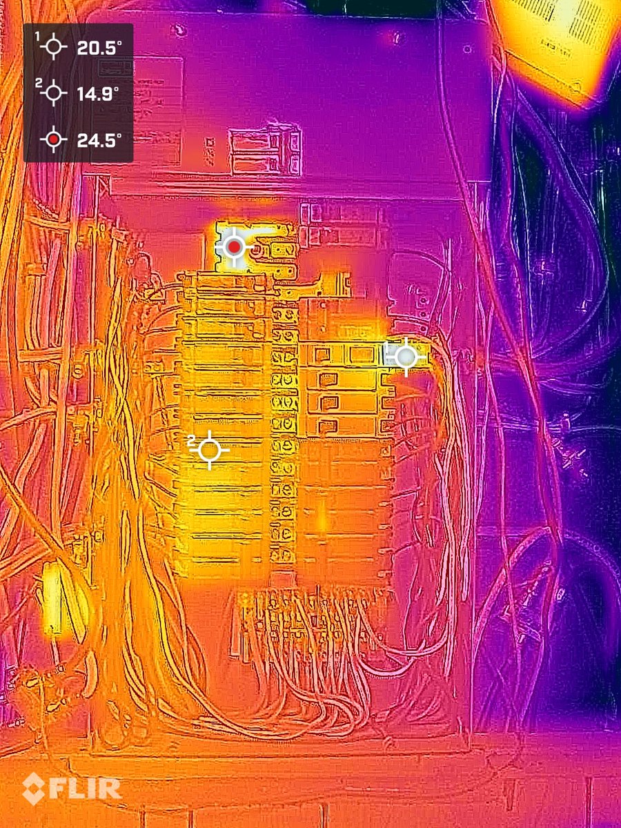 ⚡🔥 Safety first! Here’s a look at a recent panel inspection we completed.

Using thermal imaging, we assessed this residential electrical panel for potential hazards, uncovering dangerous hot spots that could have led to an electrical fire. 🚨

Our team stepped in to replace