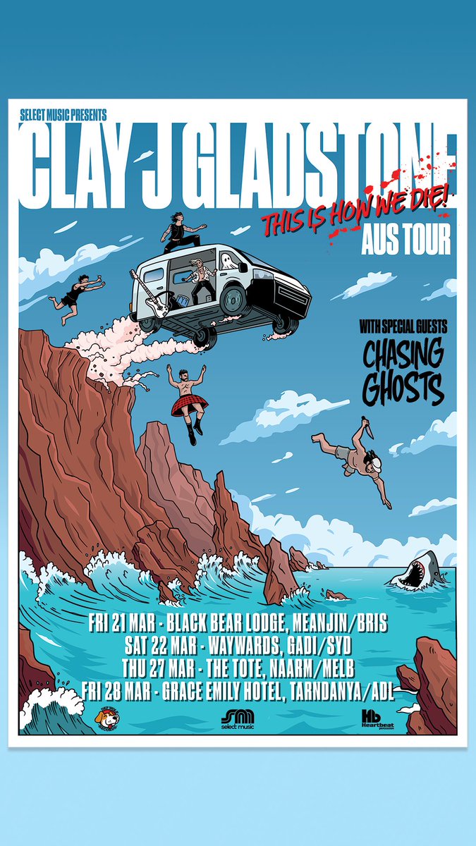 ChasingGhostsAU's tweet photo. Stoked to announce we’re hitting the road supporting @clayjgladstone for the This Is How We Die tour in March! Tickets in bio link 💀🥳💀🥳💀🥳💀
#clayjgladstone #chasingghosts https://t.co/GgroOgE3An