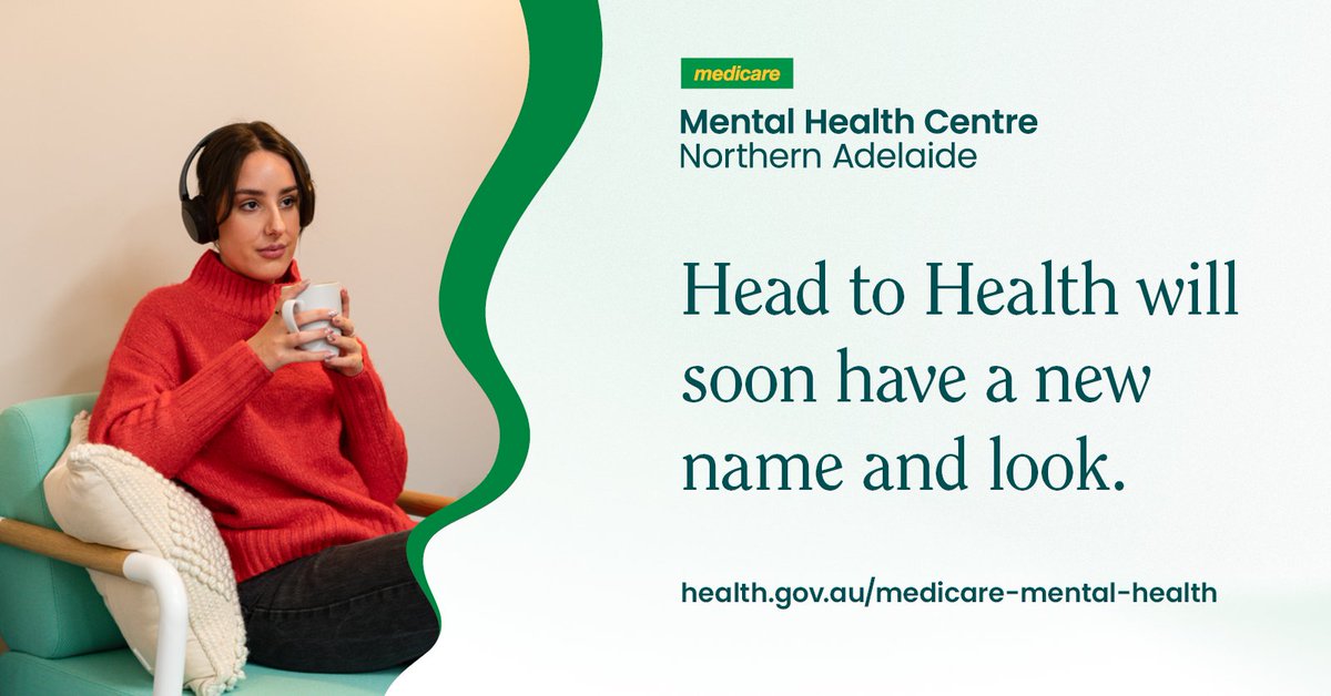 In February, Northern Adelaide Head to Health will be renamed Northern Adelaide #MedicareMentalHealthCentre.

Our look will change however our service remains the same – free, with no need for a Medicare card or appointment.

👉 sonder.net.au/head-to-health…