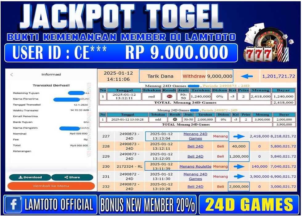 LAMTOTOOFFICIAL's tweet photo. LAMTOTO Situs Bandar Togel Online dan Slot tergacor sedunia di tahun 2024 dan Tersedia 78 Pasaran Resmi Terbaik  dengan minimal deposit 10rb #lamtoto #lamtotologin #lamtotoprediksi https://t.co/hwAJSixkgR