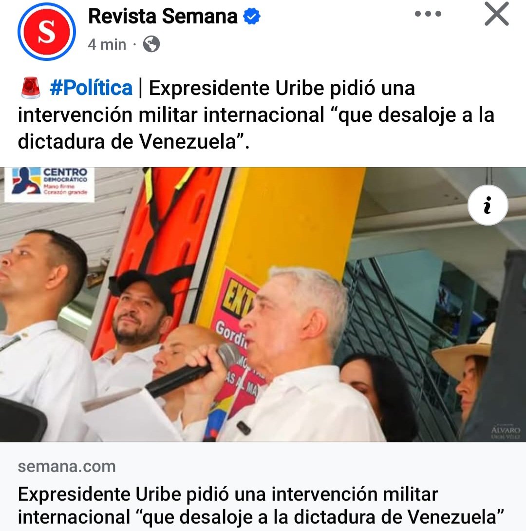 Si en Venezuela un dirigente nacional pidiera una intervención militar contra algún país en el mundo, las instituciones actuarían de inmediato. Es un grave delito que, además tratándose de un país vecino, pone en peligro la paz y estabilidad de la propia Colombia.