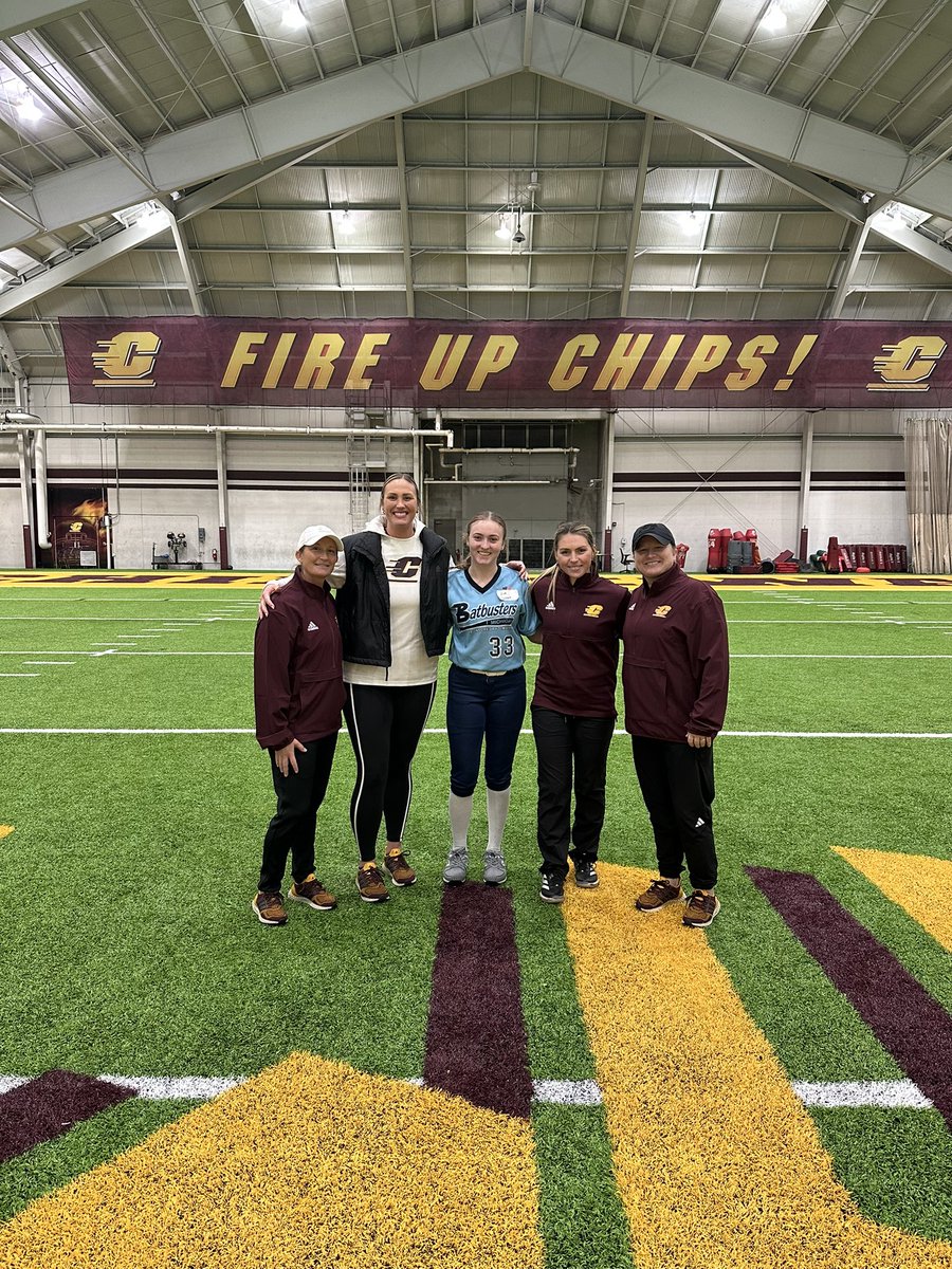 Zoe Swank 2026 (@zoeswank_33) on Twitter photo Had such a fun day today at <a href="/CMUSoftball/">CMU Softball</a> getting lots of reps in and some live at bats in. So thankful to all the coaches that made this happen.
Fire up Chips!!
<a href="/McCallSalmon/">McCall Salmon</a> <a href="/AbbeyTolmie/">Abbey Tolmie</a> <a href="/BrittiniK24/">Brittini Merchant</a> Had such a fun day today at <a href="/CMUSoftball/">CMU Softball</a> getting lots of reps in and some live at bats in. So thankful to all the coaches that made this happen.
Fire up Chips!!
<a href="/McCallSalmon/">McCall Salmon</a> <a href="/AbbeyTolmie/">Abbey Tolmie</a> <a href="/BrittiniK24/">Brittini Merchant</a>