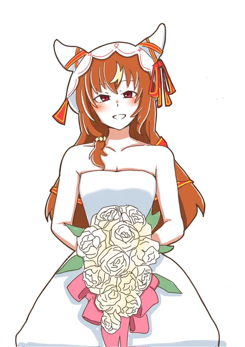 花嫁スティルインラブ。僕には難しくて表現出来ぬ代物よ…。#スティルインラブ#ウマ娘 