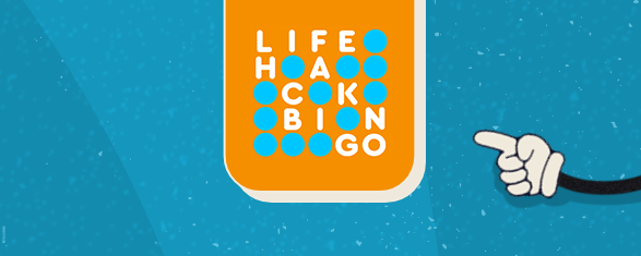 UnsanityLIVE's tweet photo. it's time for a (sunday) (early) LIFE HACK BINGO!

https://t.co/cs6mqkbs5X https://t.co/UzJh5WQgvI