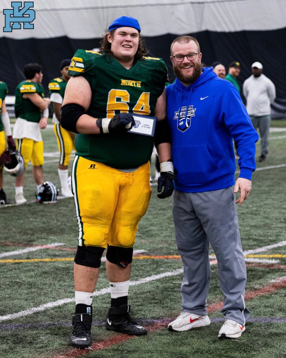 FootballAlberta's tweet photo. Congratulations to our Lineman Player of the Game, James Carr from Paul Kane High School. https://t.co/OEerQKkYxH
