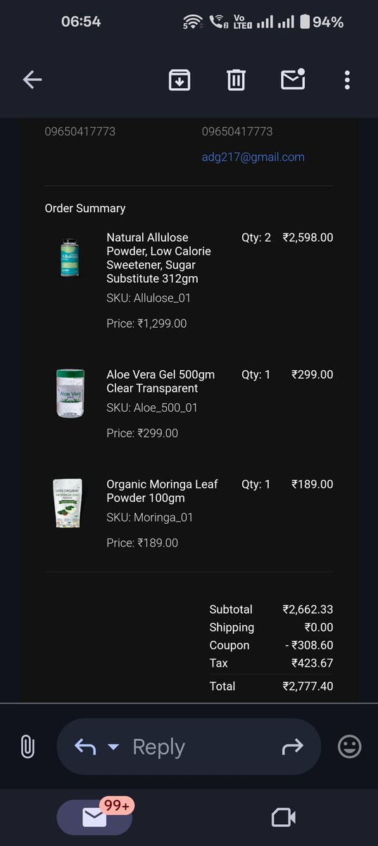 arnimated's tweet photo. @MeldHealthcare Hi. I purchased 2 bottles of Natural Allulose Powder and received only one after more than a week. I called your customer care number and was promised delivery of the other bottle soon.  Since then all I've got is silence. Can someone please help? https://t.co/YCtG9dnIOX