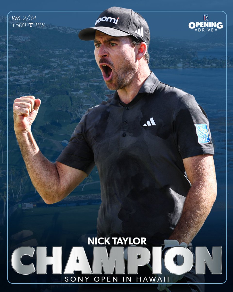 A flair for the dramatic!

@NTaylorGolf59 gets it done <a href="/SonyOpenHawaii/">Sony Open in Hawaii</a> 🏆