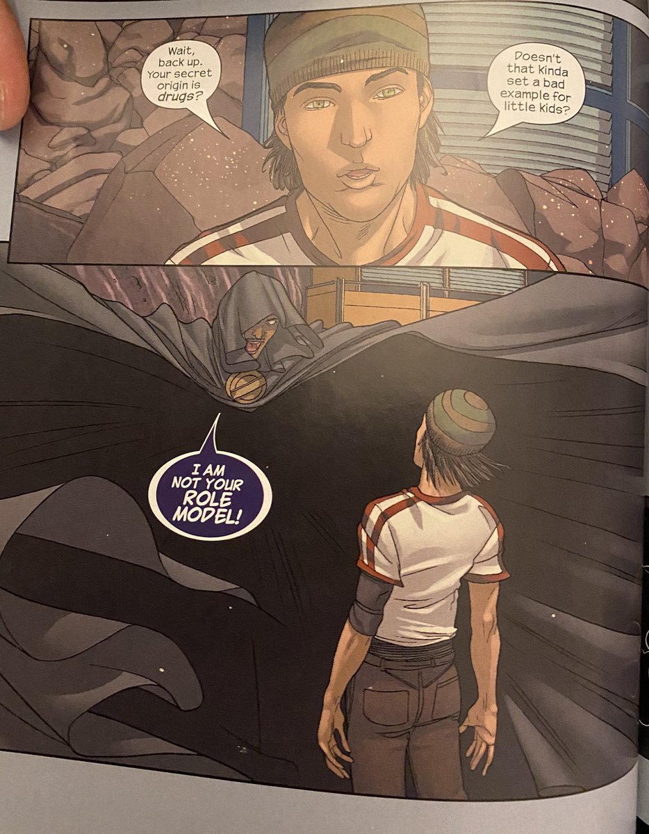 Kylehackart's tweet photo. @FitMarshmellow Whenever someone brings up cloak and dagger I just think of this moment from the runaways second run issue 9 https://t.co/o2MG15Kr8E