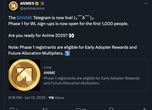 this is a scam there is no <a href="/animecoin/">Animecoin</a> telegram
