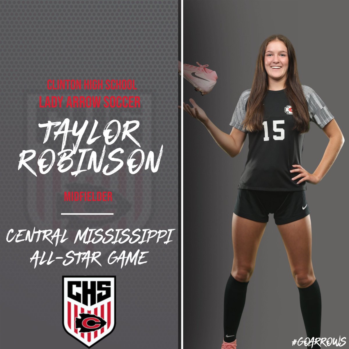 GoArrows's tweet photo. Congrats to Ellyn Burchfield, Kayla Jones, and Taylor Robinson of @LadyArrowSoccer for their selection to play in the Central Mississippi All-Star game -- hosted by the Central Mississippi Soccer Poll. The game will be played Feb. 19 at Southwest Mississippi Community College. https://t.co/JXd4pi2cs8